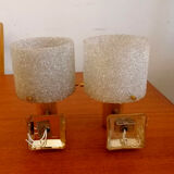 Pair of perspex wall lamps, 1960