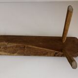 brutalist craft bench solid wooden board