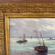Old marine painting – Oil on panel signed Léo Spanoghe