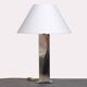 Large table lamp in silver and gold metal, 1980