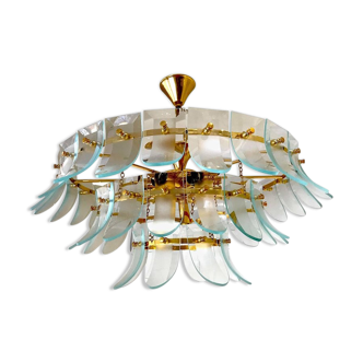Lustre en verre Fontana Arte 1970