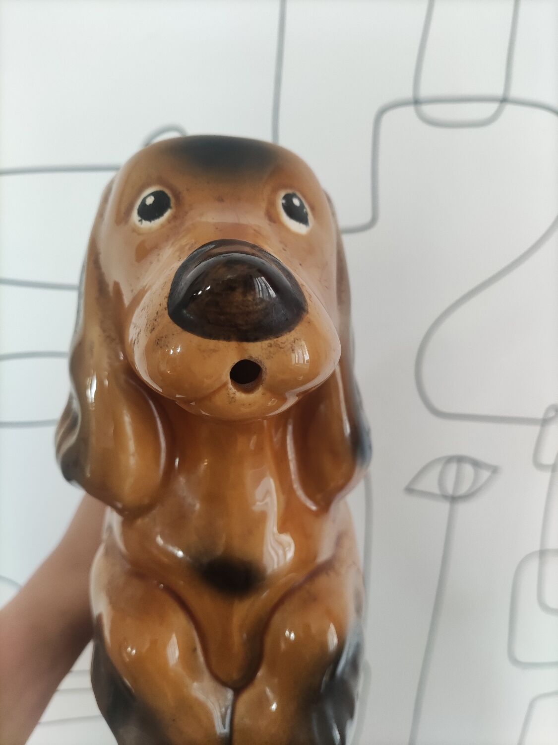 Zoomorphic dog pitcher