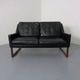 Mid-Century Rosewood & Leather 2-Seater Sofa by Rudolf Glatzel for Kill International, 1960s