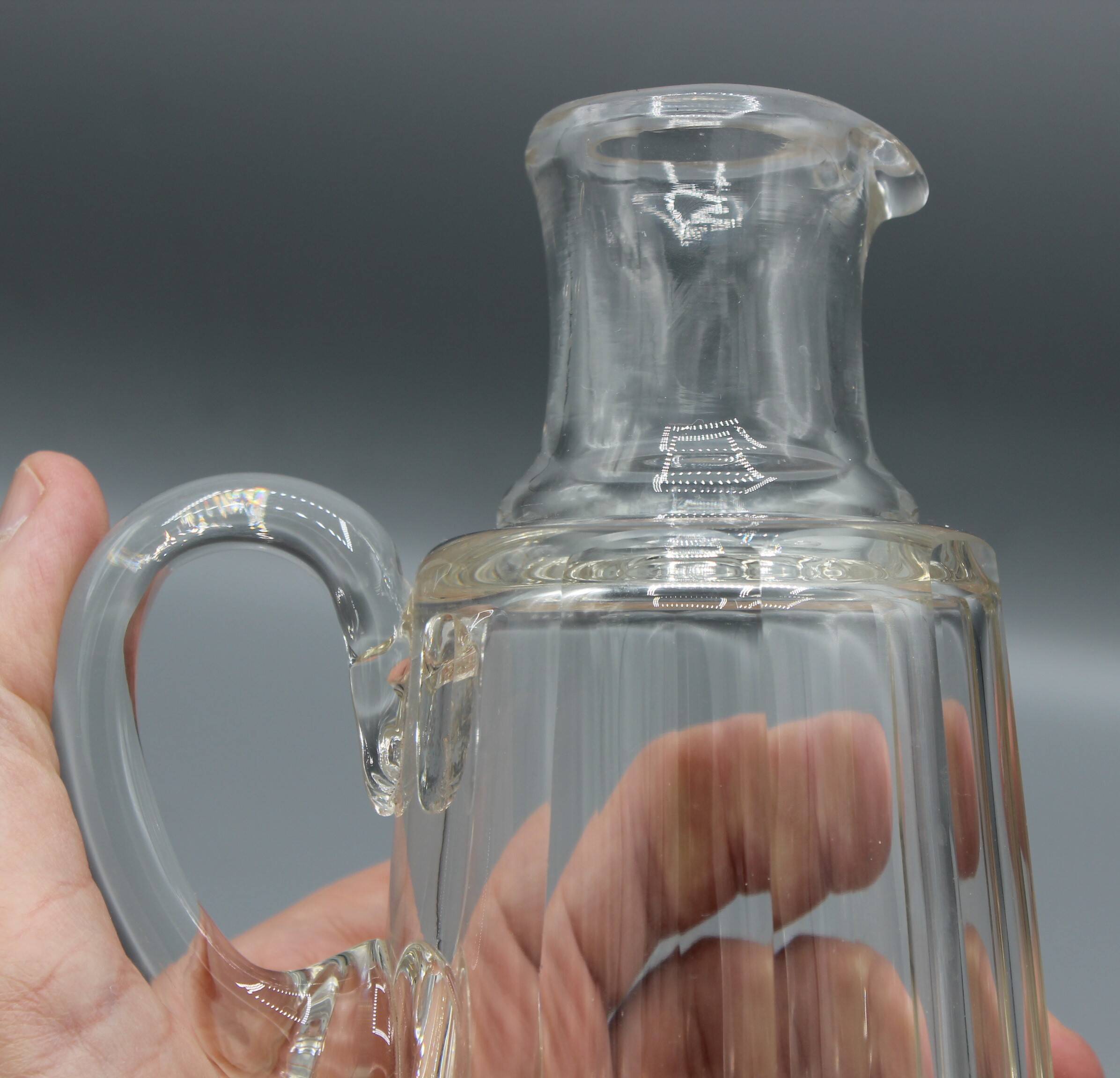 Old le creusot crystal carafe pitcher 19th century
