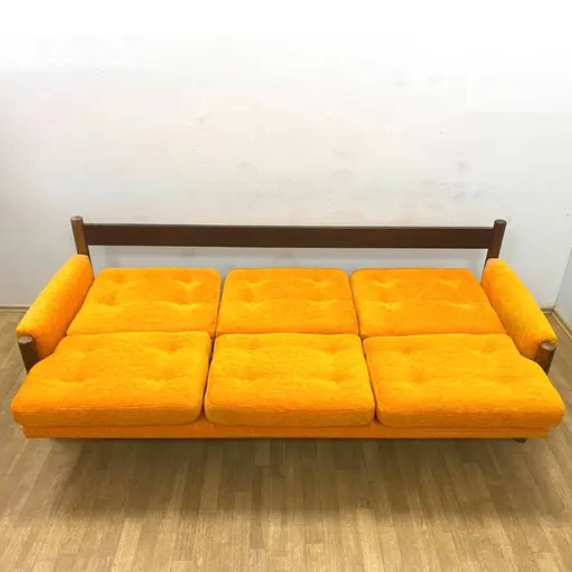 Mid-century retro vintage Czech seating set (armchairs and sofa), 1970s
