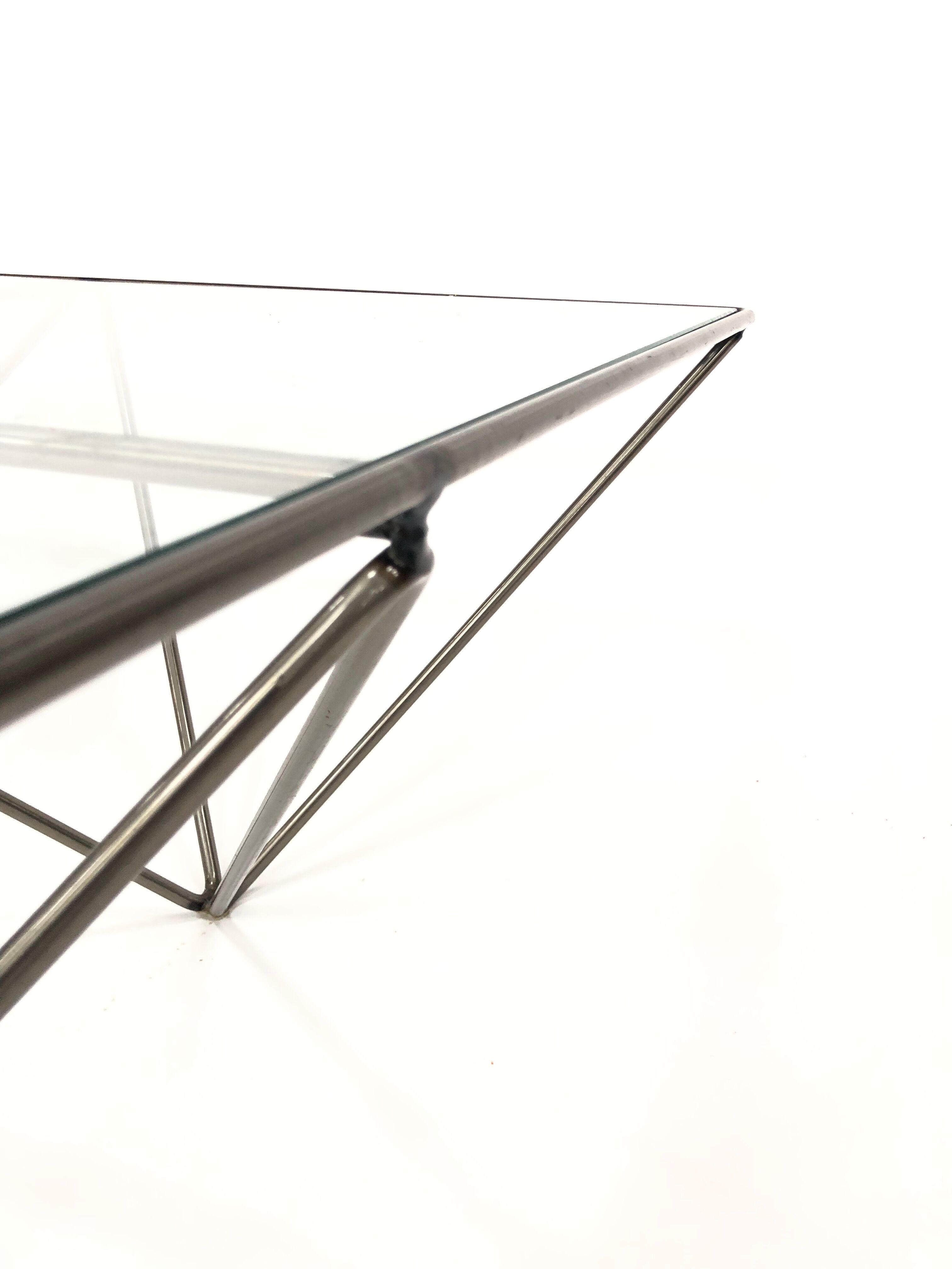 Table low vintage 60s/70s design steel wire