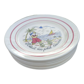 Set of 7 dessert plates K G Lunéville