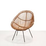 Italian rattan chair from the 60s