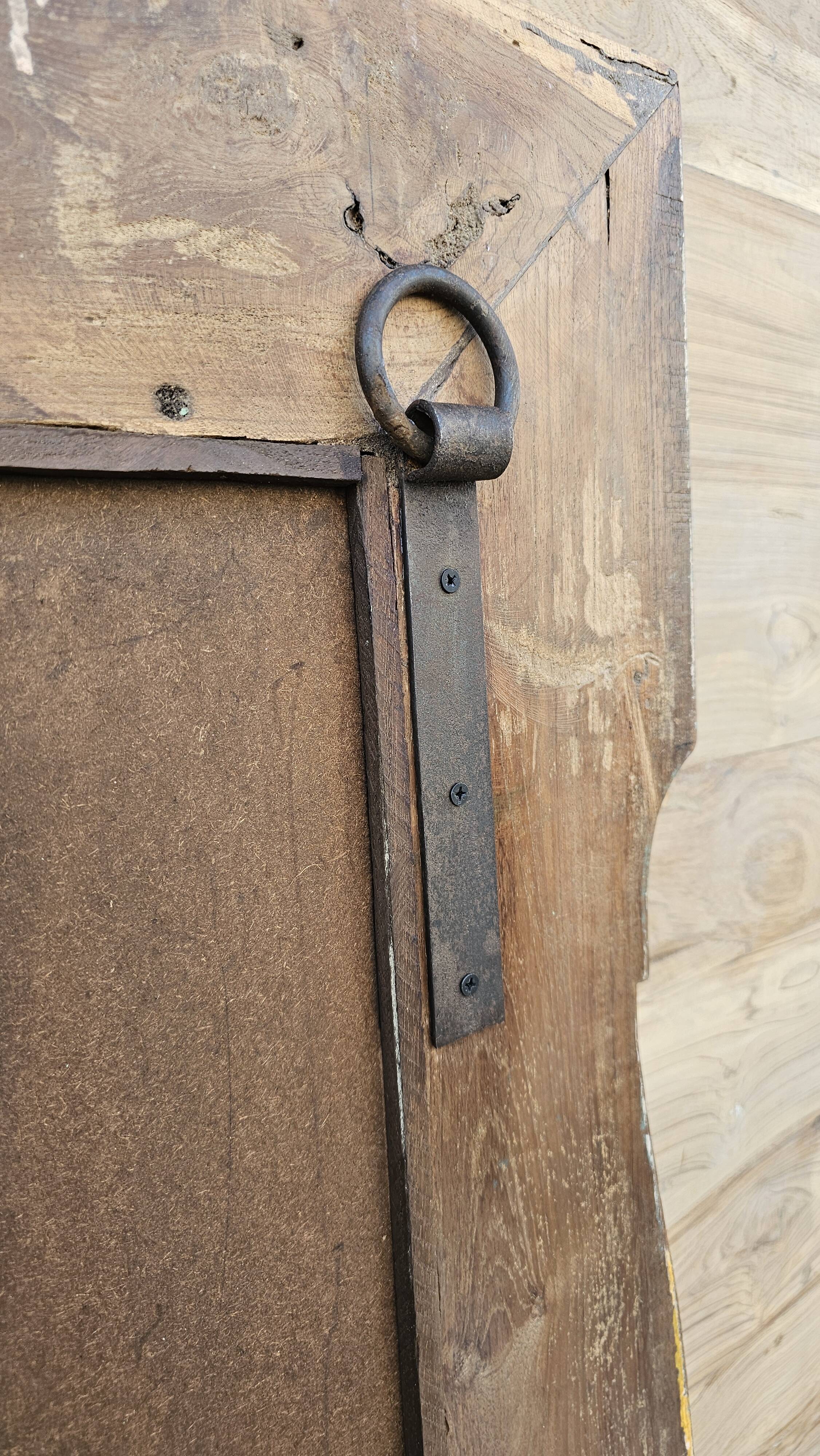 Art Deco mirror in Burmese teak
