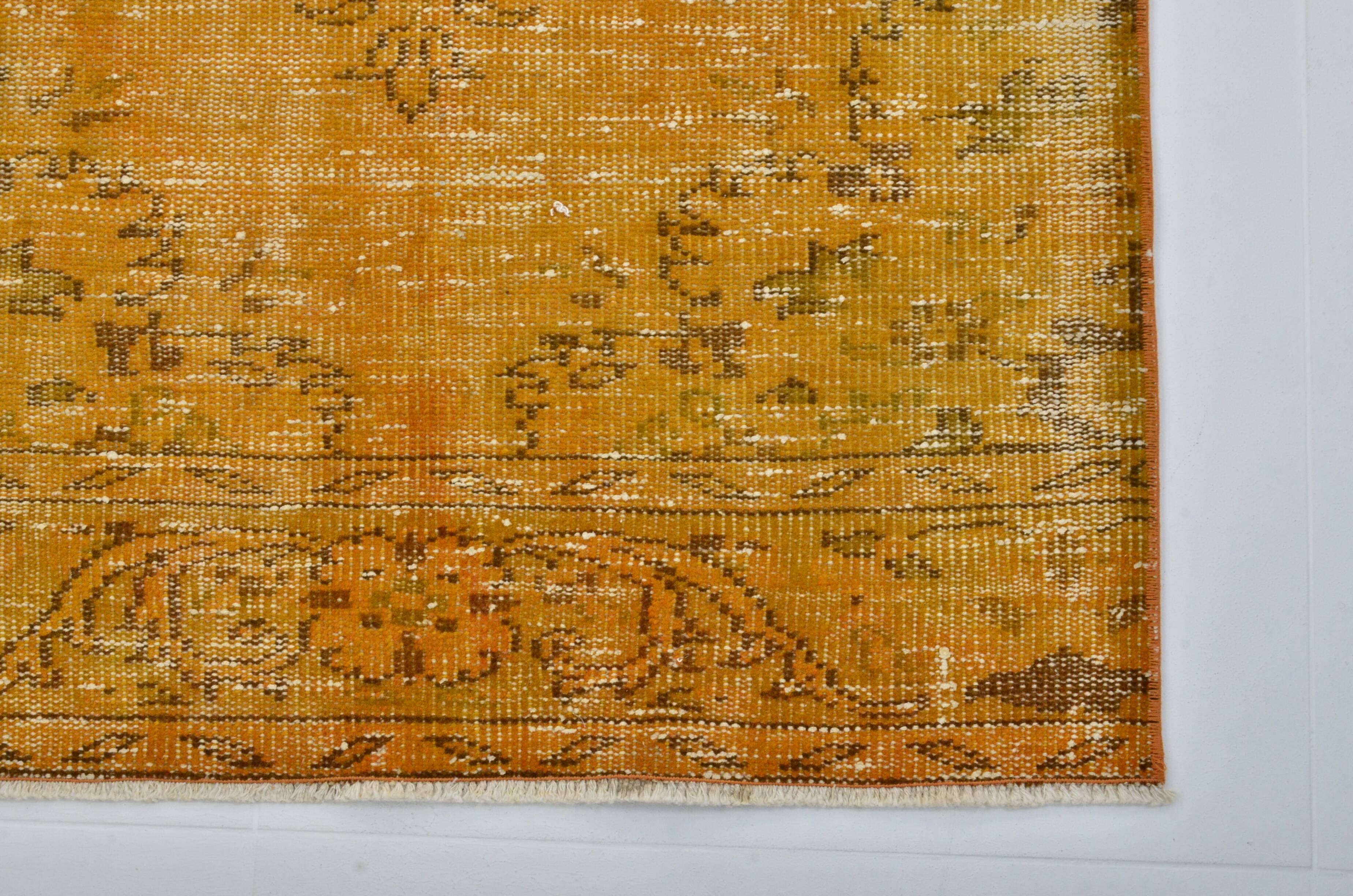 Turkish Vintage Oushak Runner Rug sku 3278