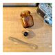 Biot bubbled glass mustard pot