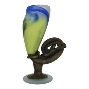 Vase Art Nouveau en pâte - multicolore