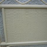 Wicker and bamboo headboard