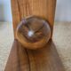 Pair of solid wood bookends with turned spheres – Minimalist design