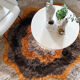 Round carpet wool flower 70 200cm