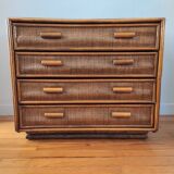 Rattan chest of drawers