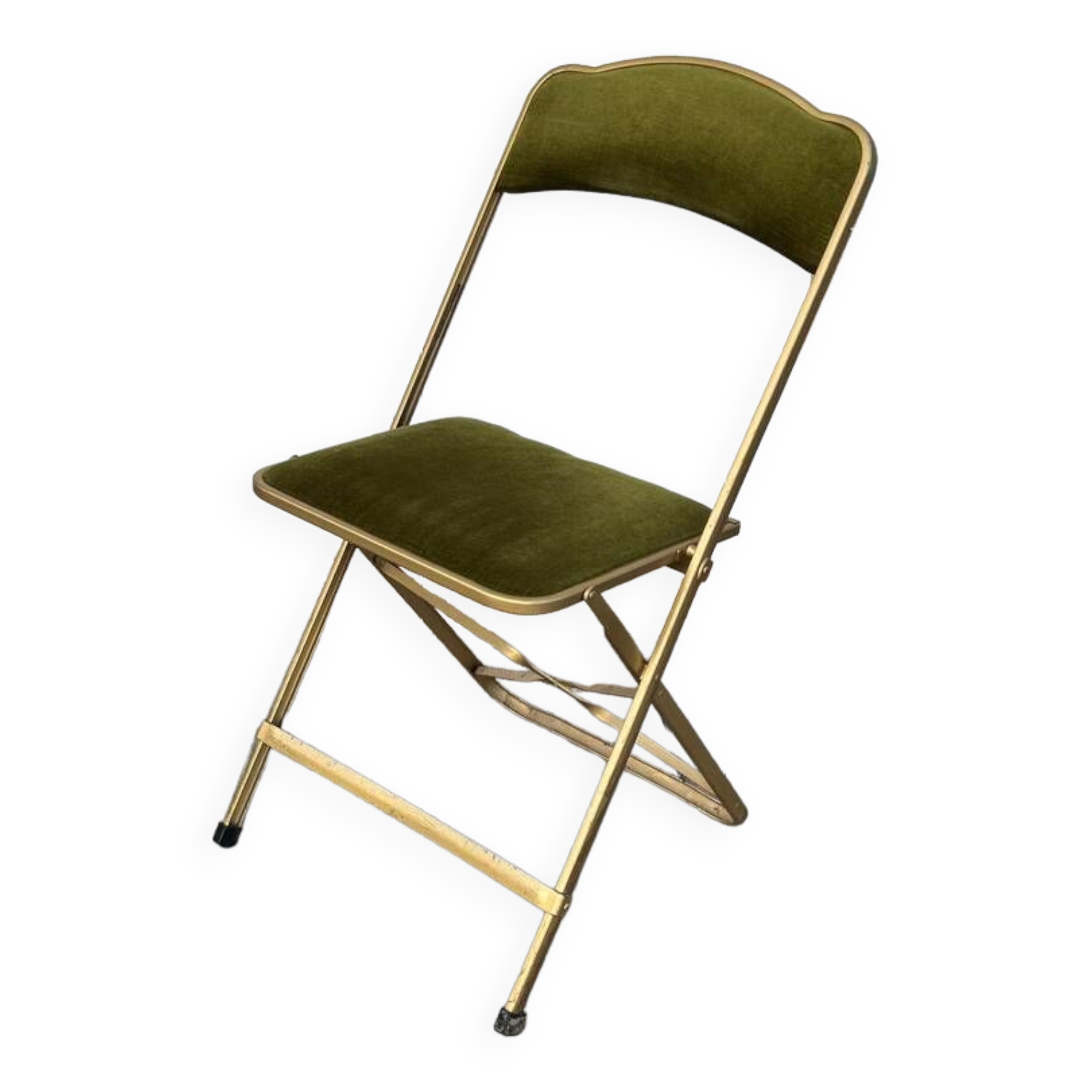 Velvet folding chair