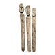 3 wooden folk art totems representing the three wise men, mid-20th century