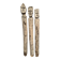 3 wooden folk art totems representing the three wise men, mid-20th century