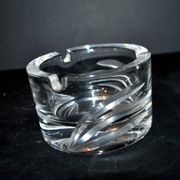 Cendrier vintage en cristal taillé signé Carabin 1989