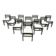 Vintage brutalist dining chairs, set of 10 - 1970s