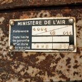 Rare French industrial military cabinet – Air Ministry, 1956 – Metal storage with oak top and wooden shelves