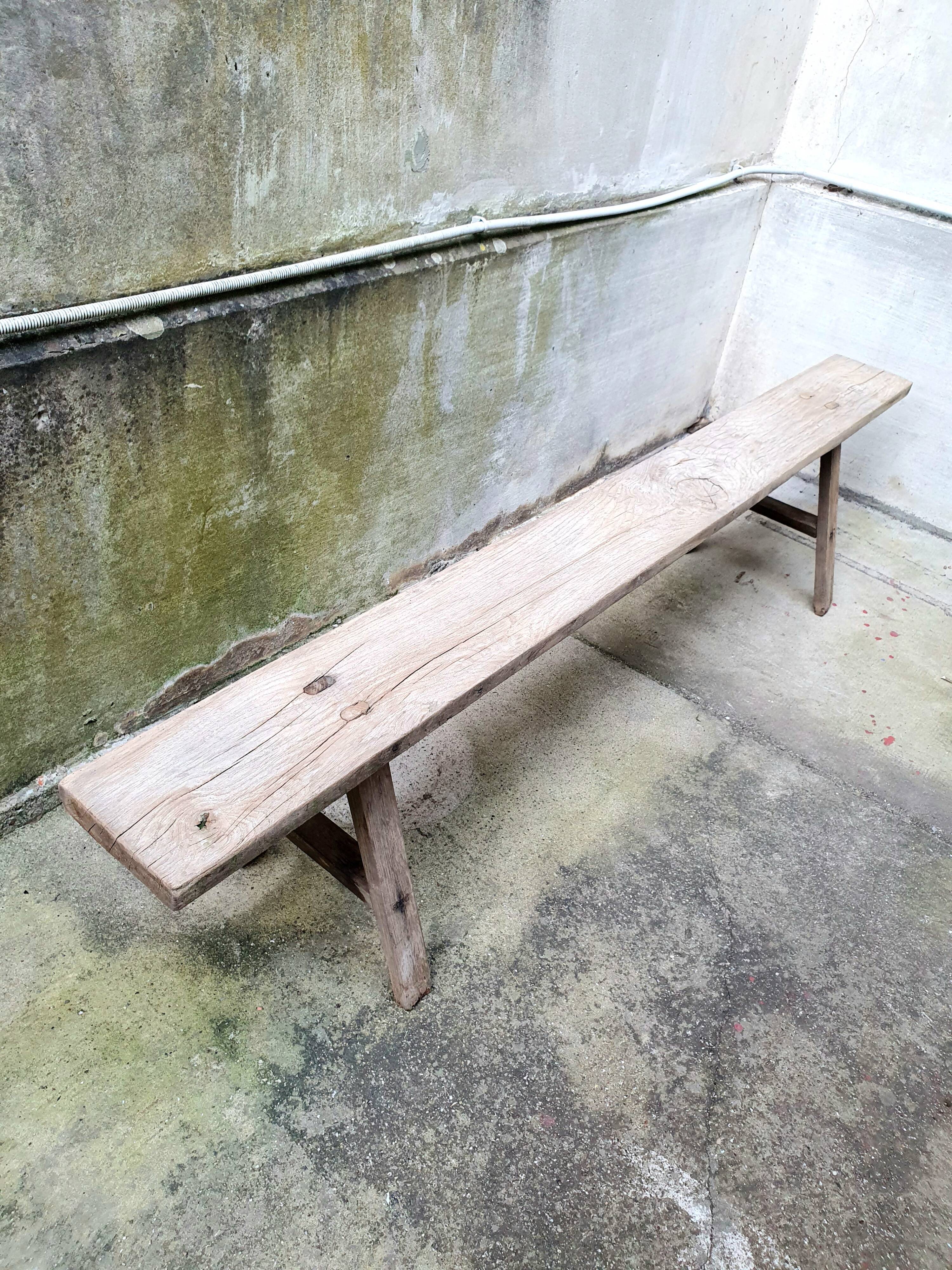 Oak farm bench