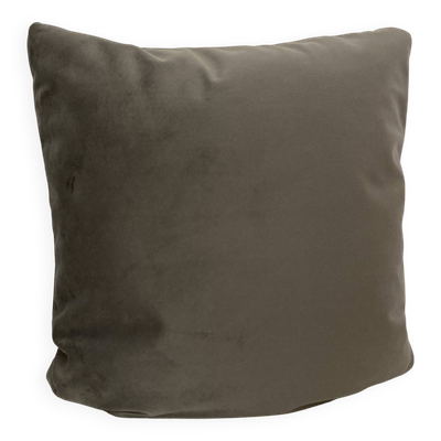 Coussin velours gris argenté