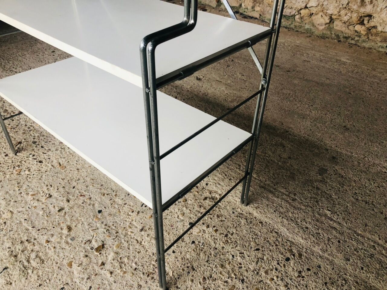 Vintage wall system with 5 modular shelves for BHV