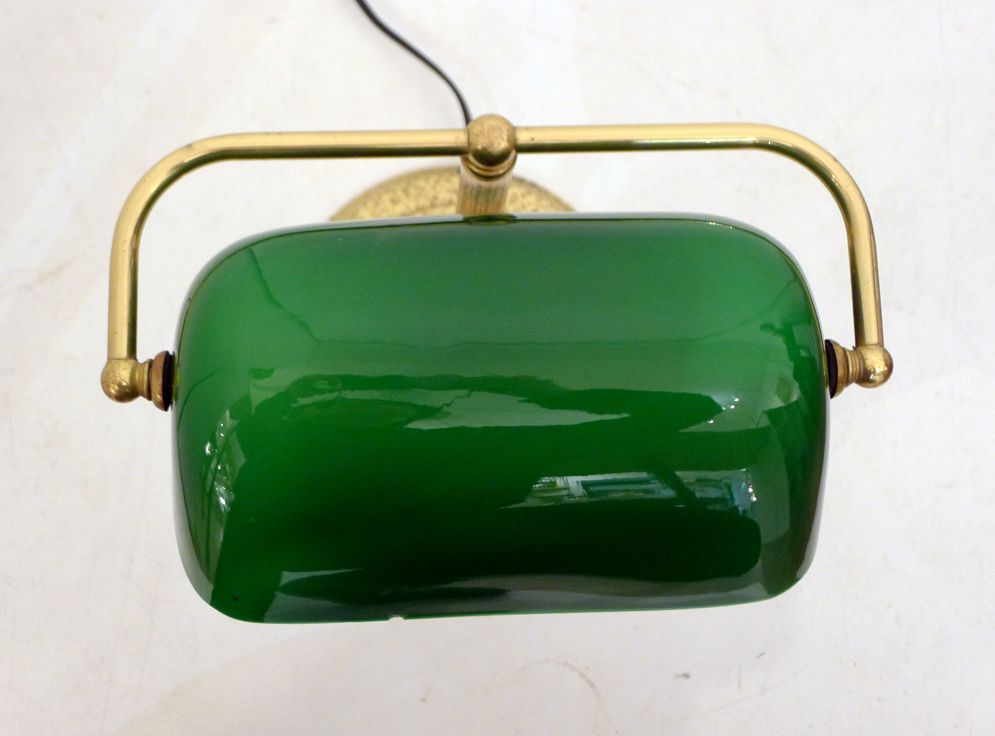 Desk lamp (library/banker) green & gold