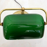 Desk lamp (library/banker) green & gold