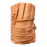 Terracotta sculpture wall light