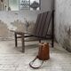 Modernist oak armchair
