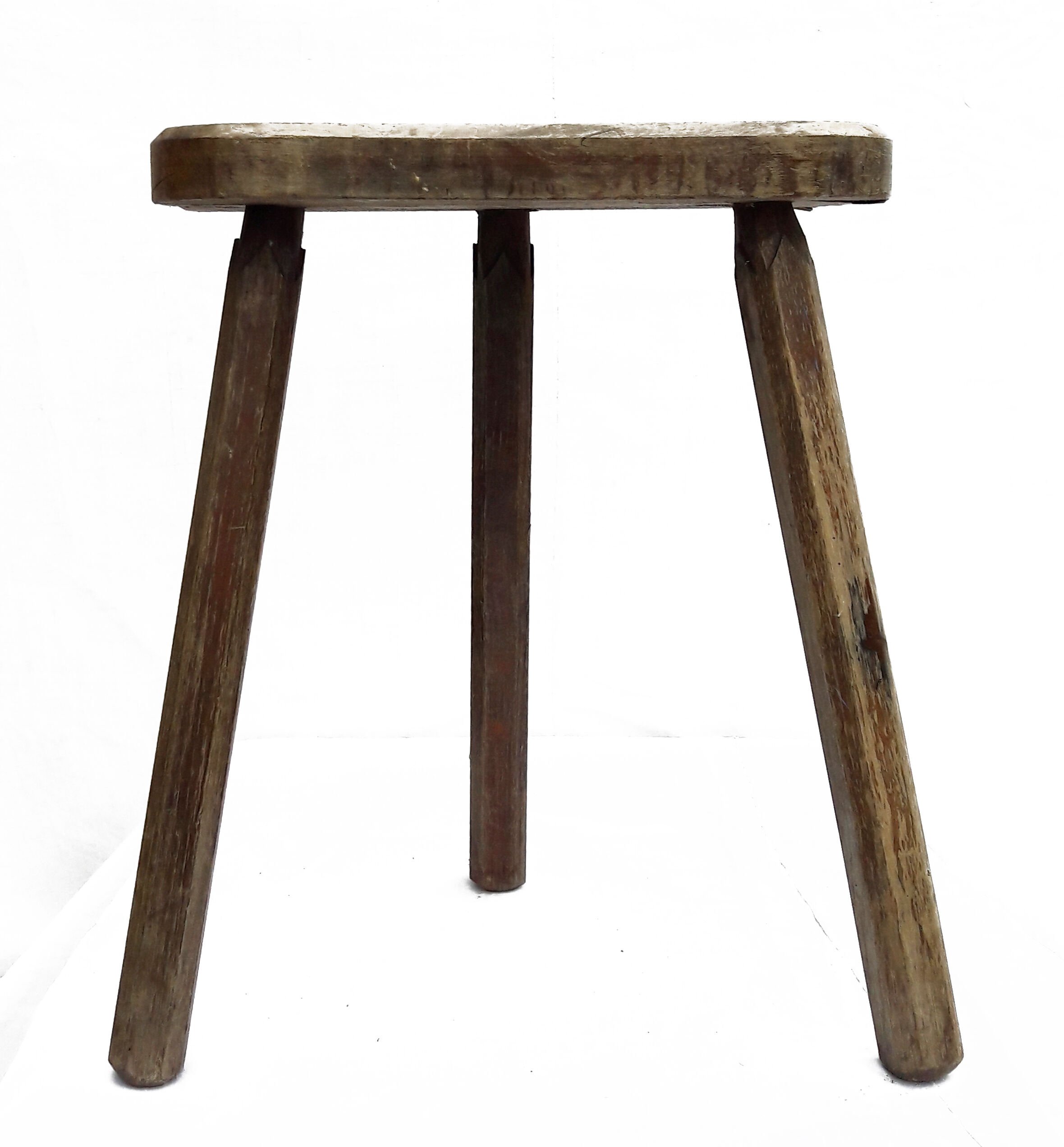 Solid wood milking stool