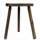 Solid wood milking stool
