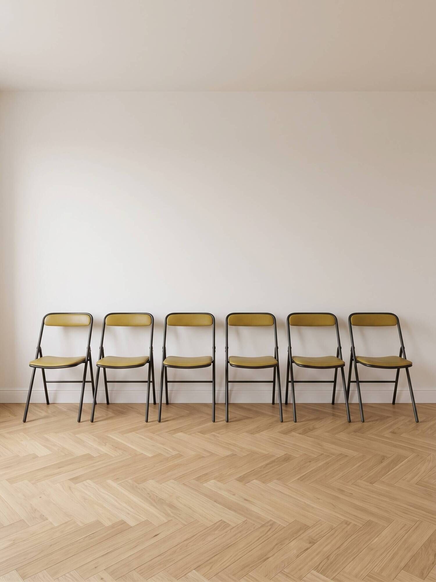 Set of 6 vintage Souvignet folding chairs from the 1960s.