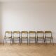 Set of 6 vintage Souvignet folding chairs from the 1960s.