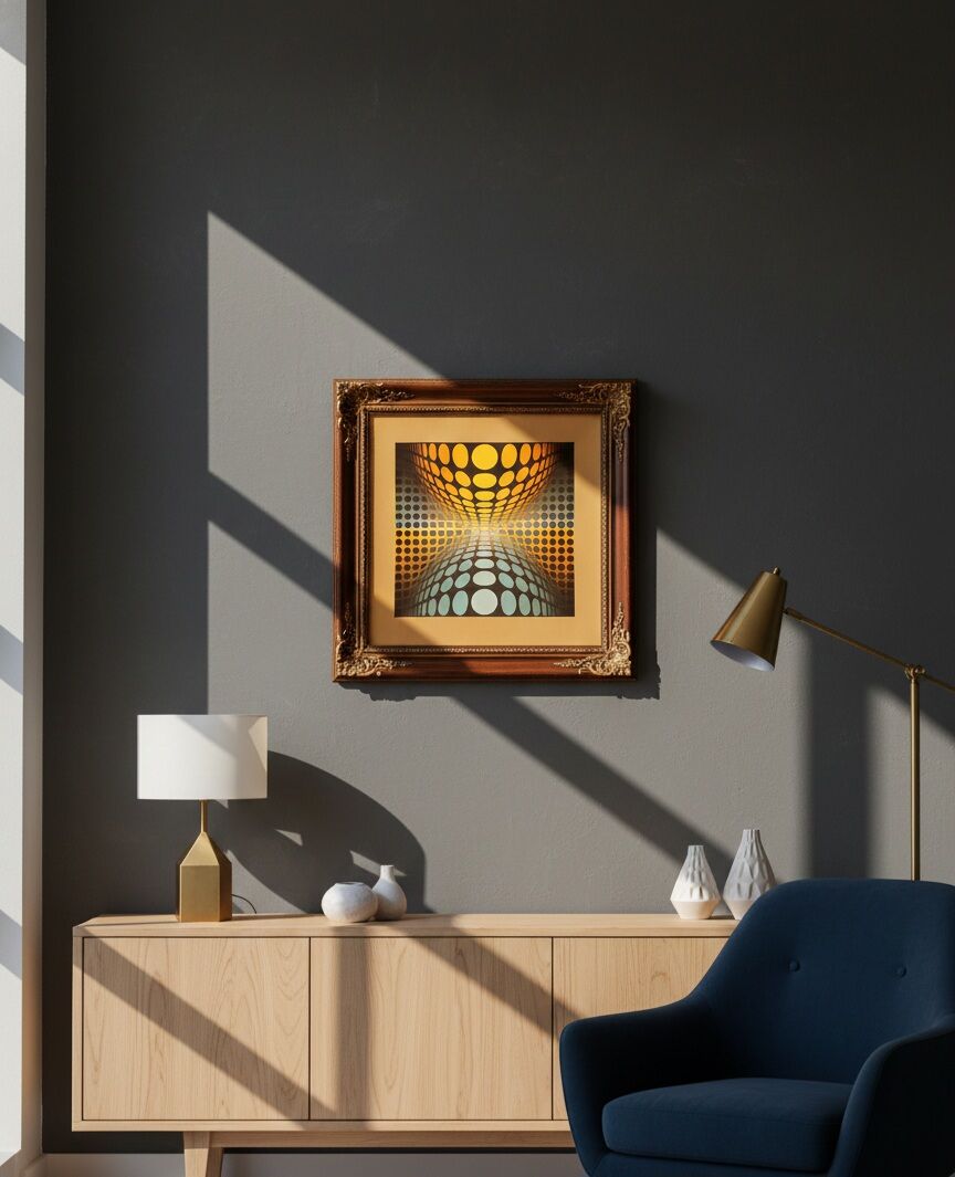 Screenprint by Victor Vasarely - Éditions du Griffon 1970 - Op