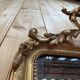 Mirror from the mid-19th century with a pediment — Louis-Philippe period — Gilded stucco wood