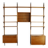 Scandinavian wall system in teak 1960