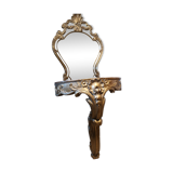 Console with mirror