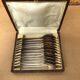 Series 12 old art deco coffee spoons vintage silver metal