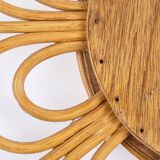 Vintage rattan sun mirror
