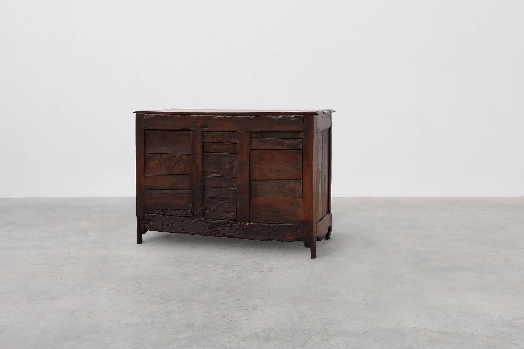 Rare French provincial carved cabinet or buffet with great patina, dated 18