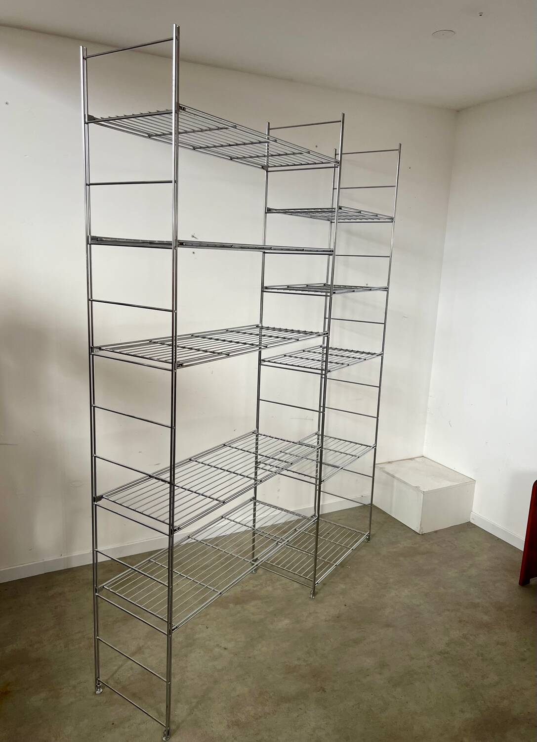 Old modular metal shelf vintage bookcase 10 design shelves from the 80s