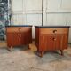 Pair of vintage bedsides