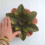 Metal flower wall light