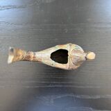 Zoomorphic ashtray in patinated bronze