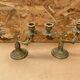 Antique Pair Of Vintage Brass Double Candlestick Holders
