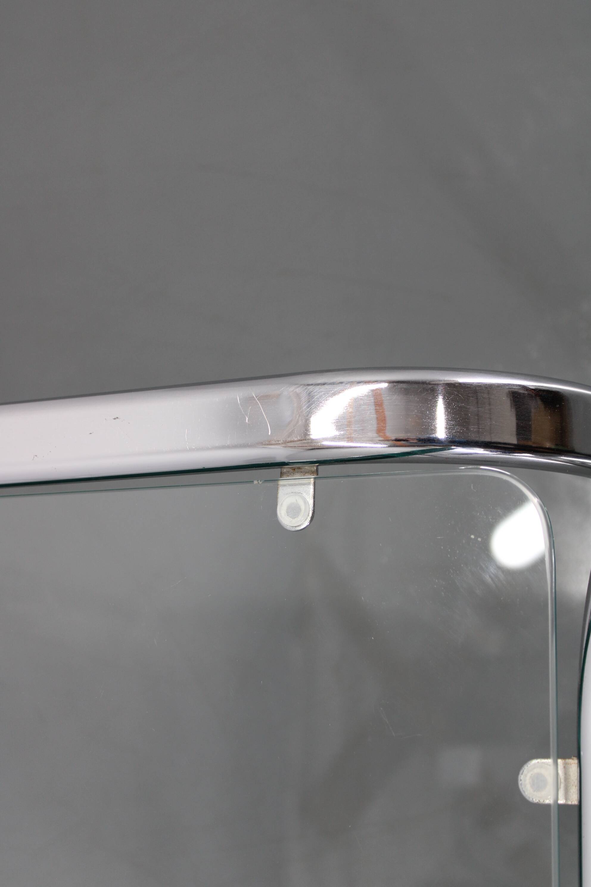 1970s Italian Glass Square Coffee Table